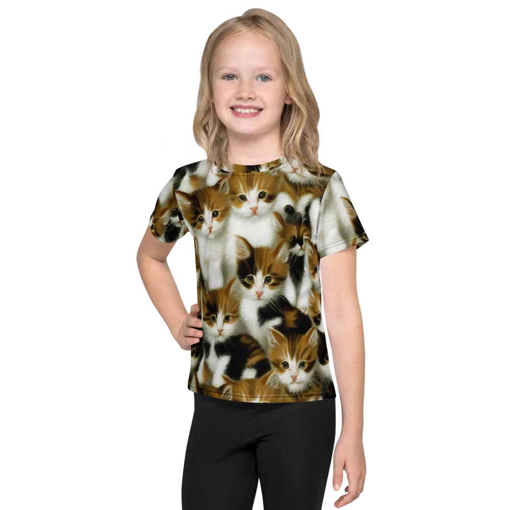 Cuddle Chaos on Kids Crew Neck T-Shirt — Front