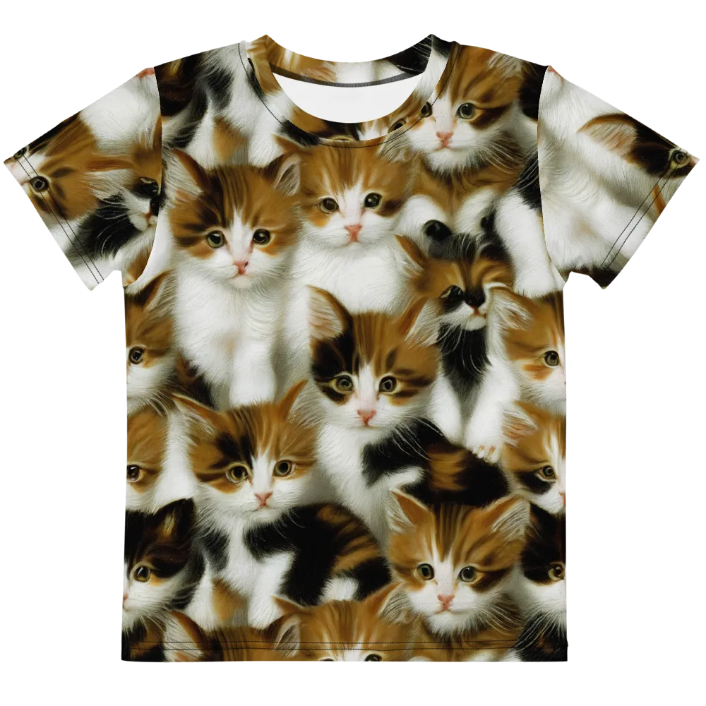 Cuddle Chaos on Kids Crew Neck T-Shirt — Front