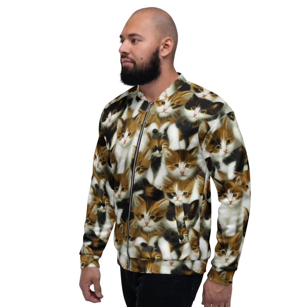 Cuddle Chaos on Bomber Jacket — Left