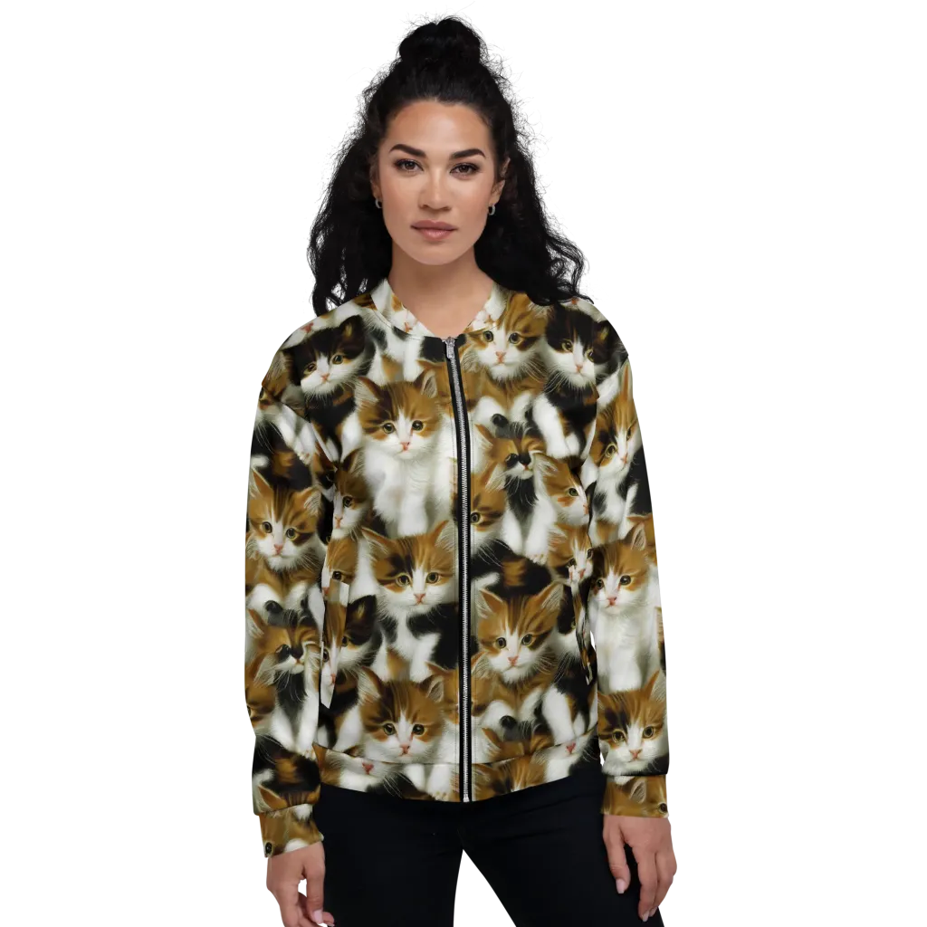 Cuddle Chaos on Bomber Jacket — Front