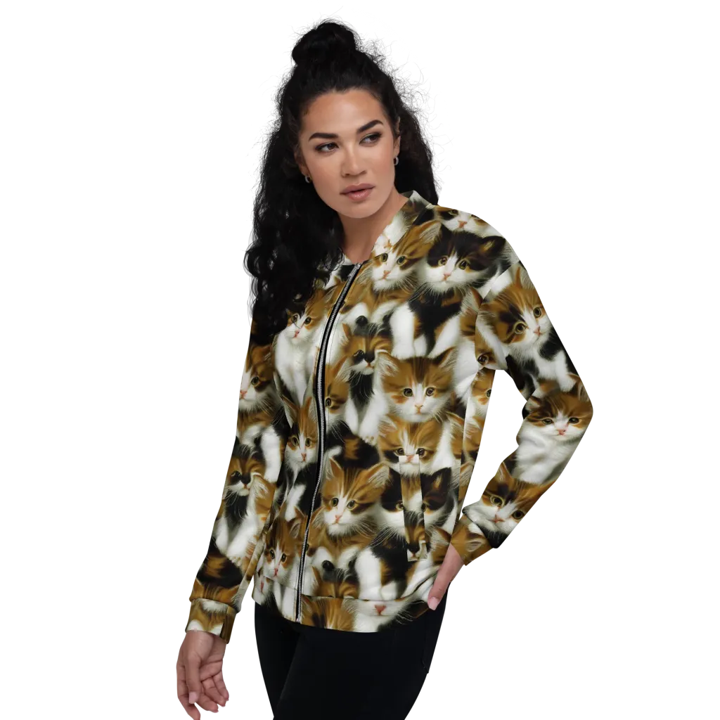 Cuddle Chaos on Bomber Jacket — Left