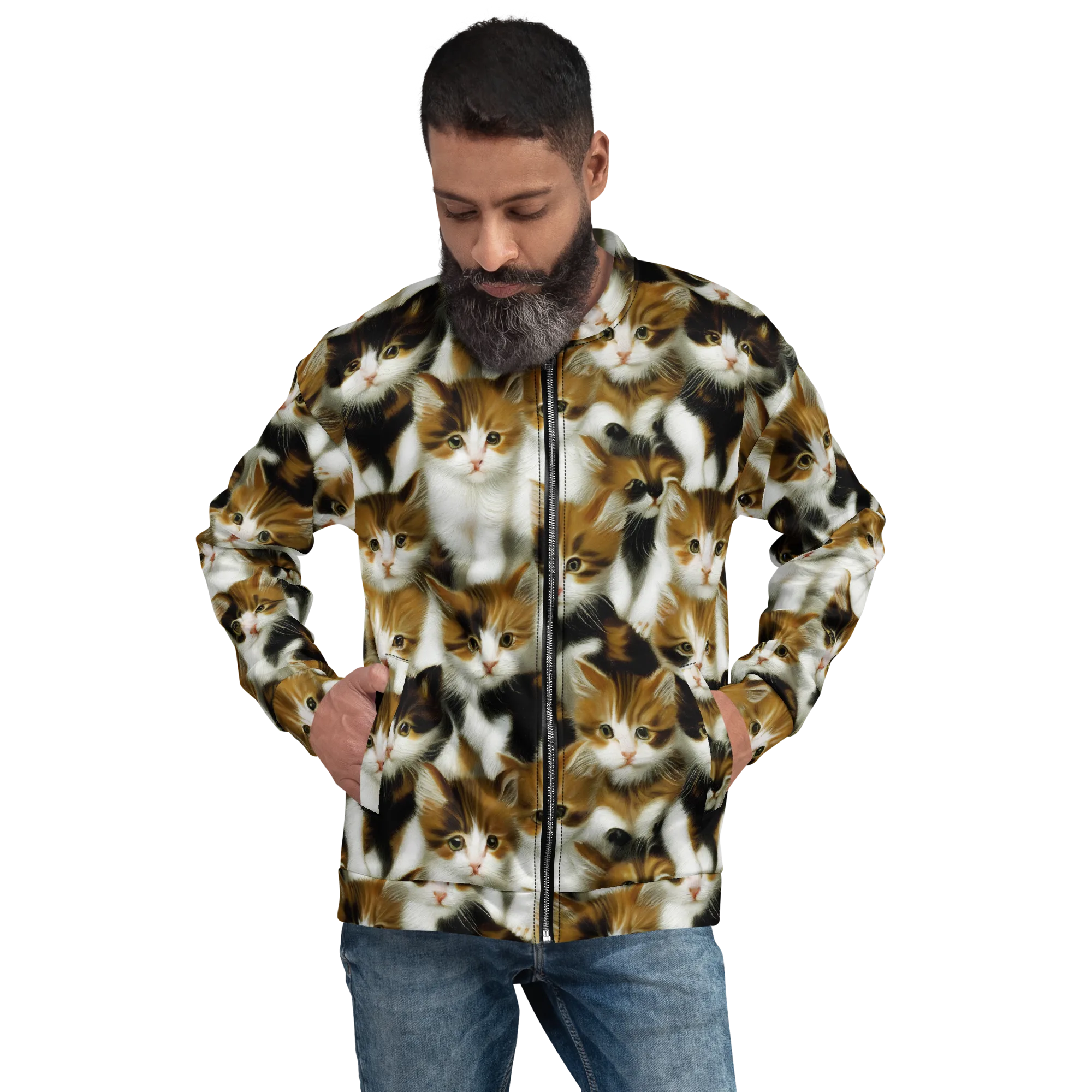 Cuddle Chaos on Bomber Jacket — Front