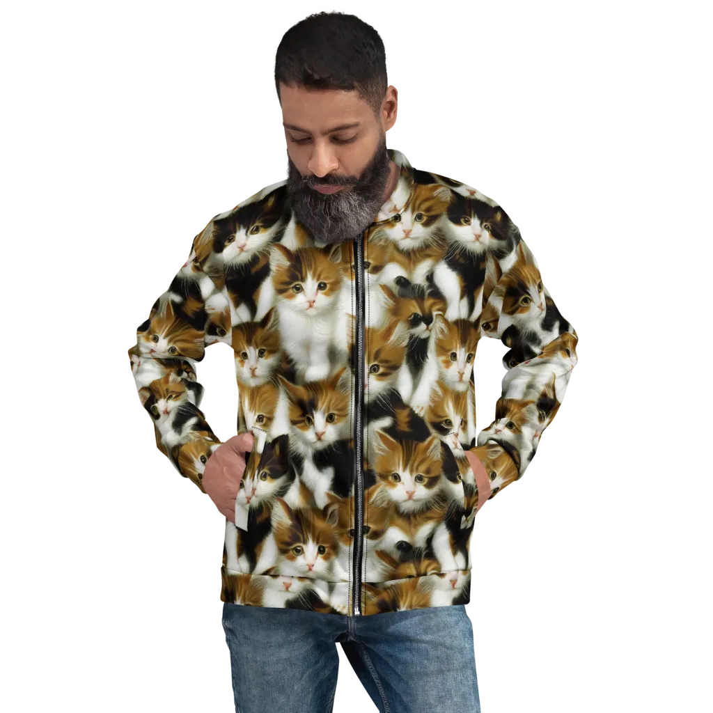Cuddle Chaos on Bomber Jacket — Front