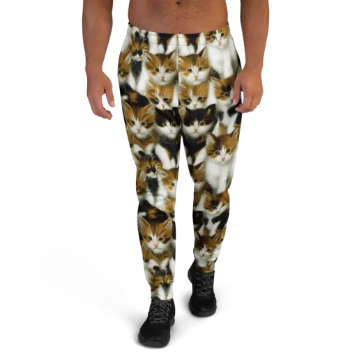 Cuddle Chaos on a Men's Joggers