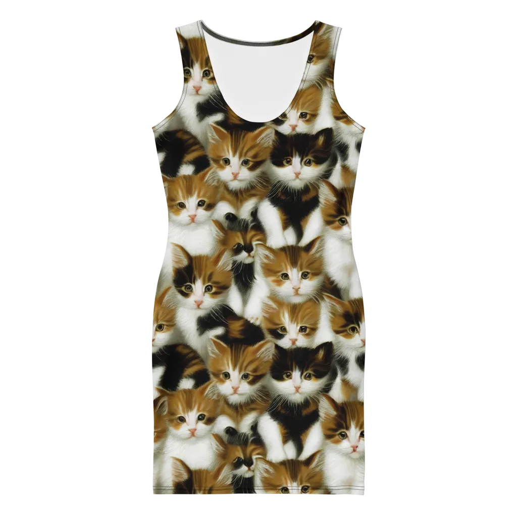 Cuddle Chaos on Bodycon Dress — Front