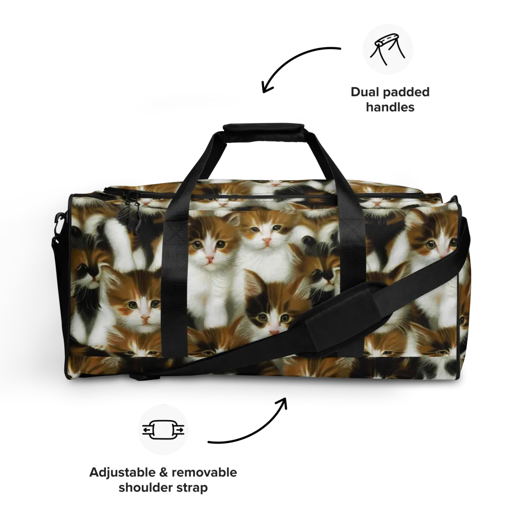 Cuddle Chaos on Duffle Bag — Front