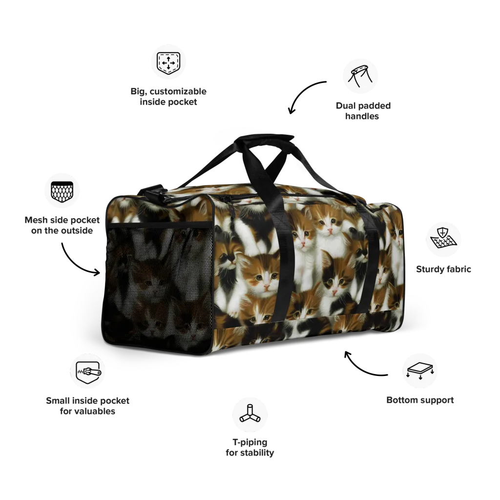 Cuddle Chaos on Duffle Bag — Right Front