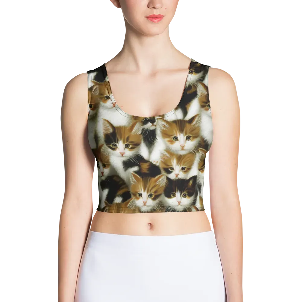 Cuddle Chaos on Crop Top — Front