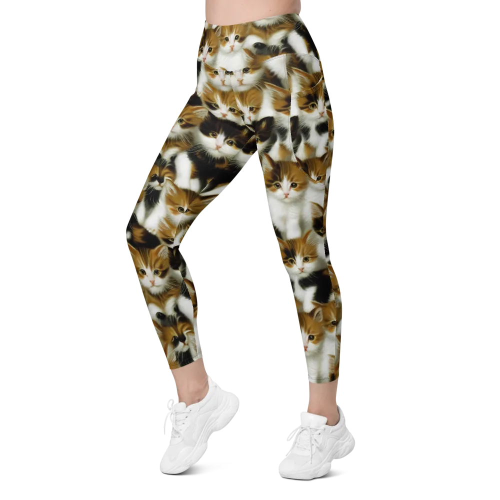 Cuddle Chaos on Leggings with Pockets — Left Front