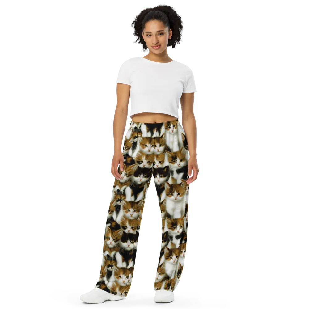 Cuddle Chaos on Wide-Leg Pants — Front