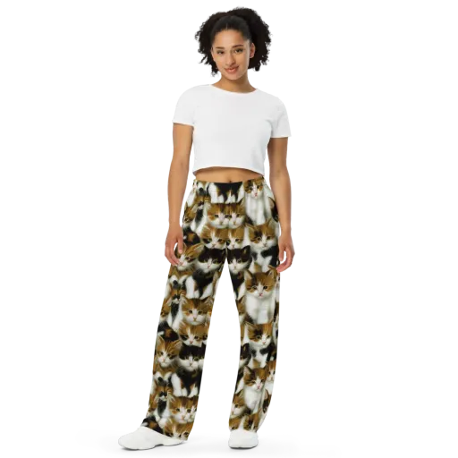 Cuddle Chaos on a Wide-Leg Pants