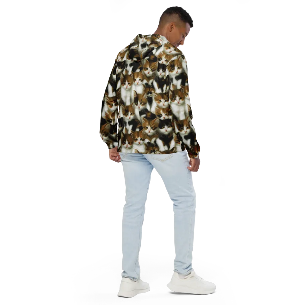 Cuddle Chaos on Men's Windbreaker — Back