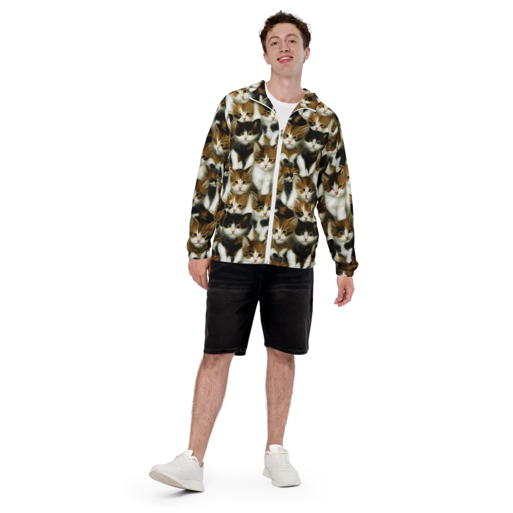 Cuddle Chaos on Men's Windbreaker — Front