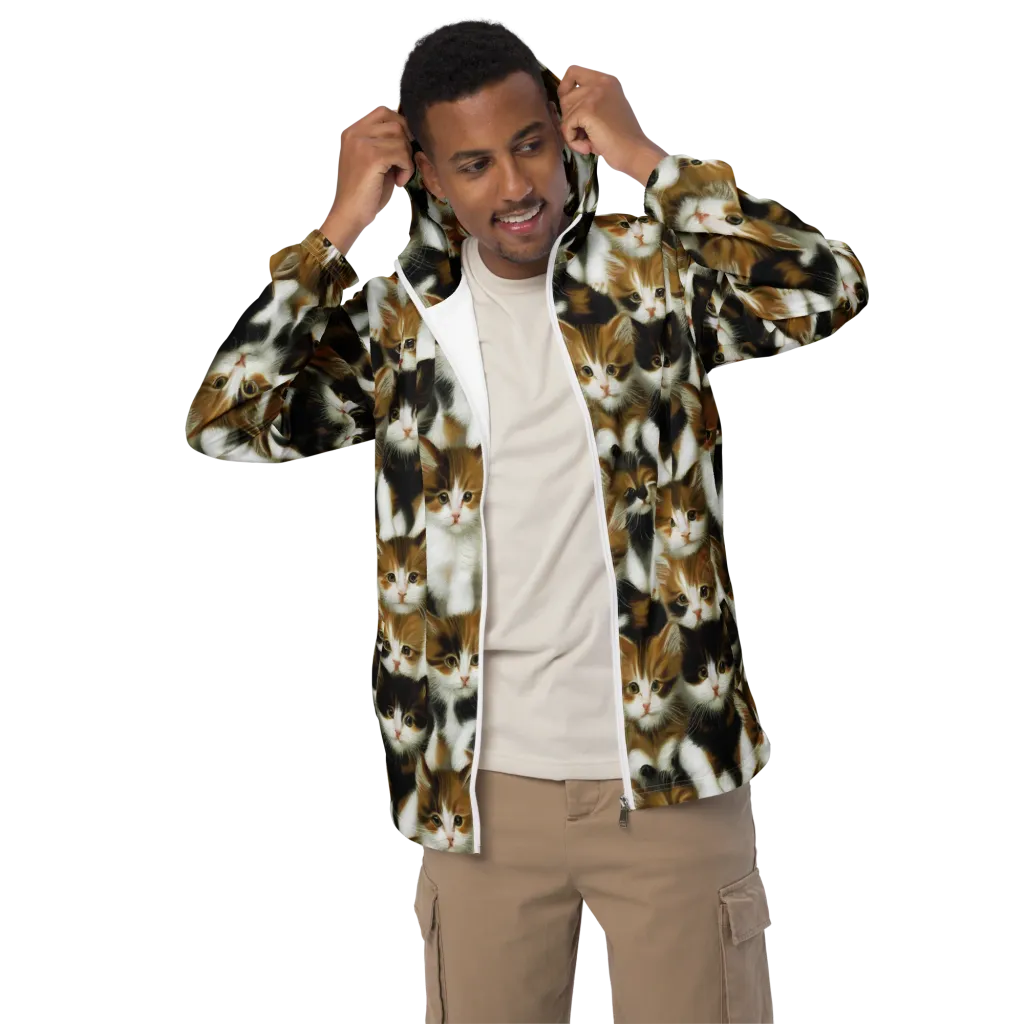 Cuddle Chaos on Men's Windbreaker — Front