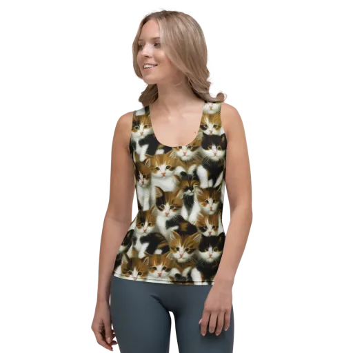 Cuddle Chaos on a Women's Tank Top
