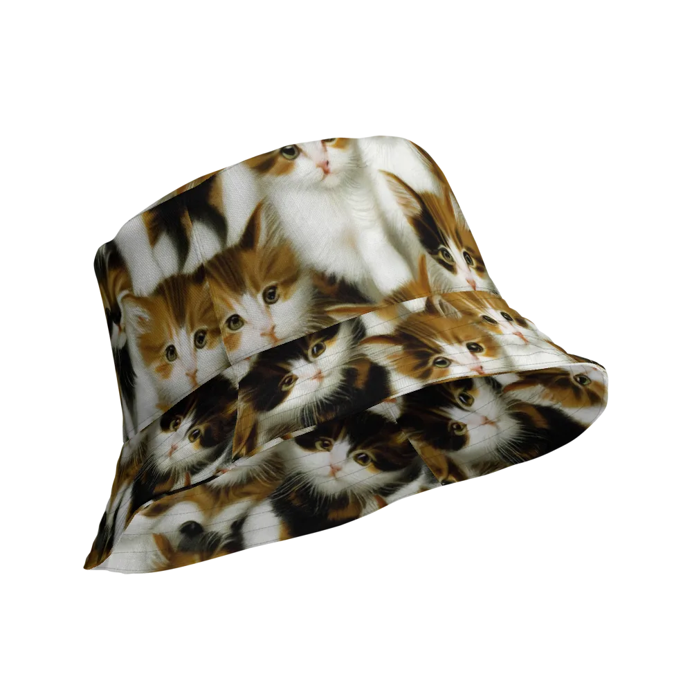 Cuddle Chaos on Reversible Bucket Hat — Product details Outside