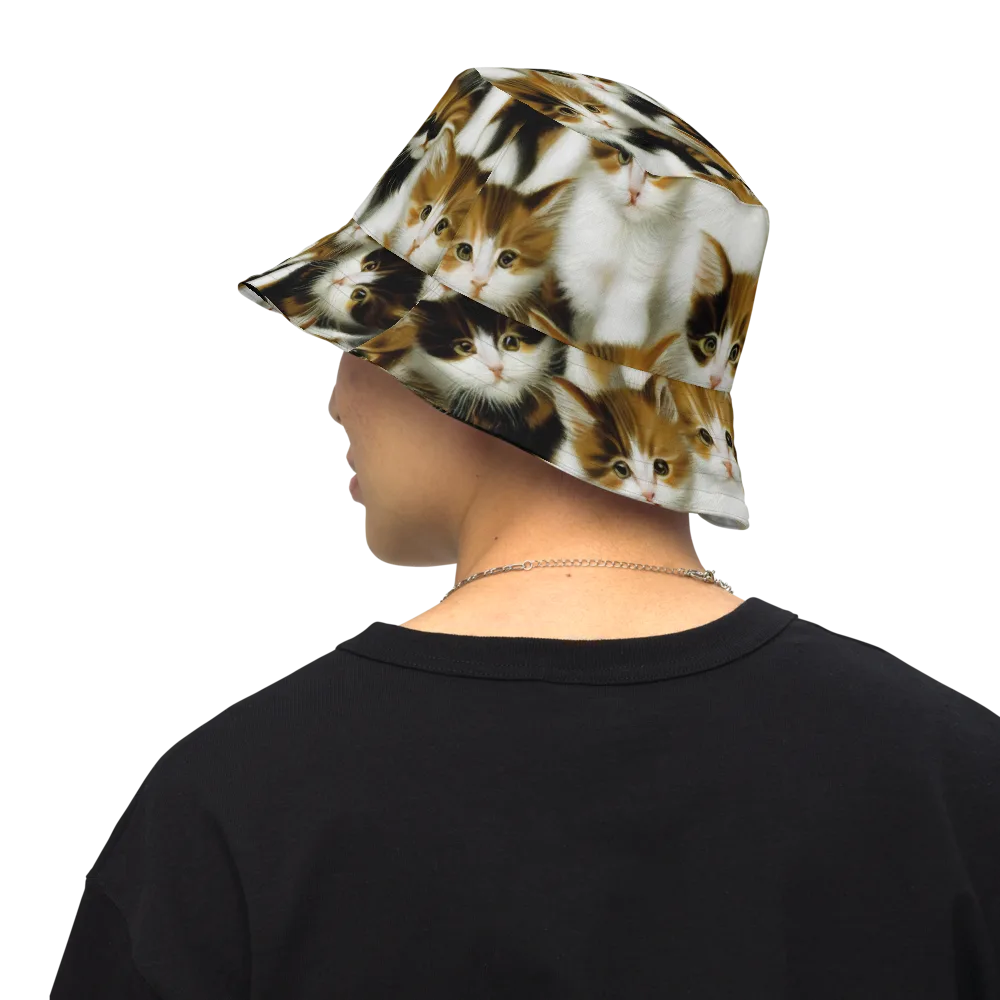Cuddle Chaos on Reversible Bucket Hat — Back Inside