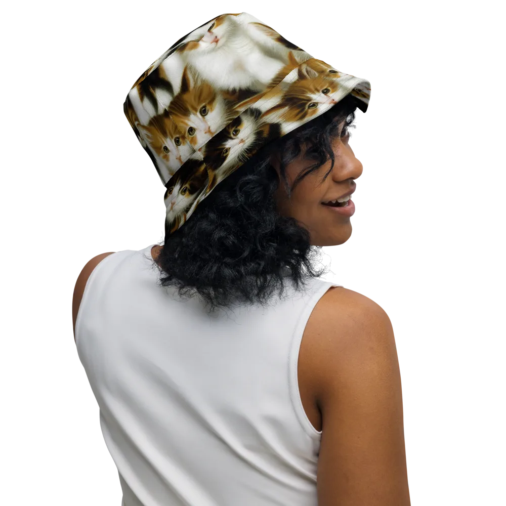 Cuddle Chaos on Reversible Bucket Hat — Right Outside