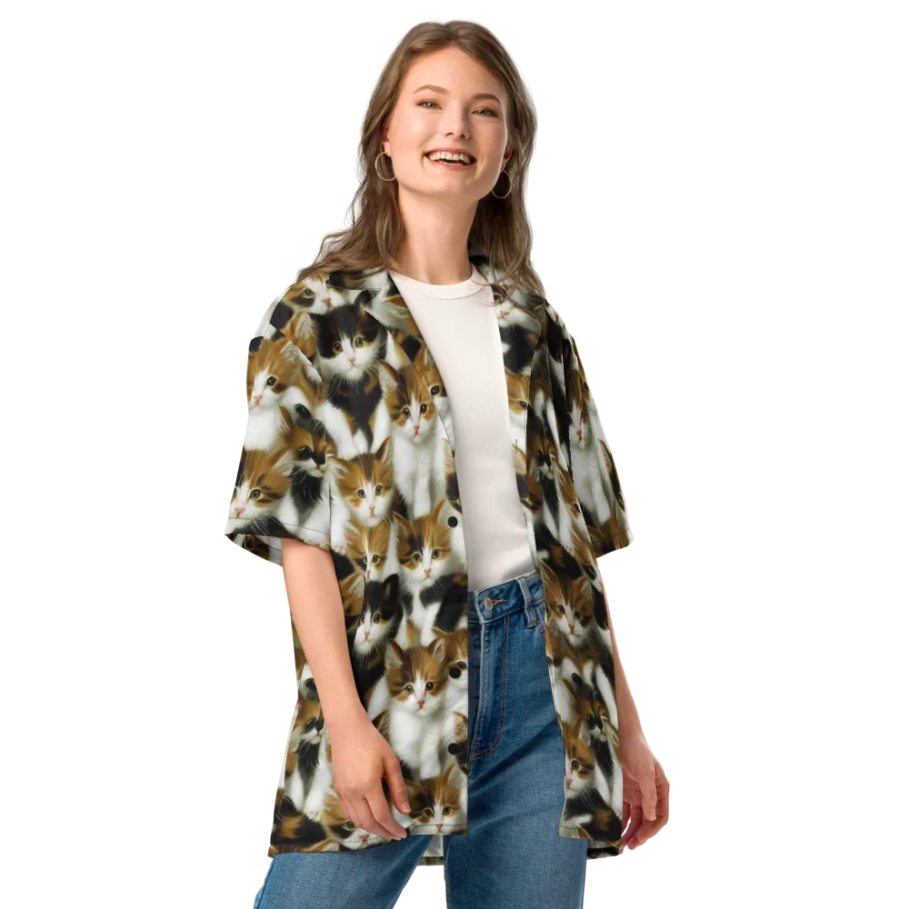 Cuddle Chaos on Button Shirt — Front
