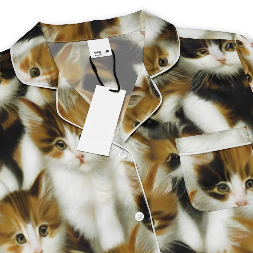 Cuddle Chaos on Women's Short Sleeve Pajama Top — Product details