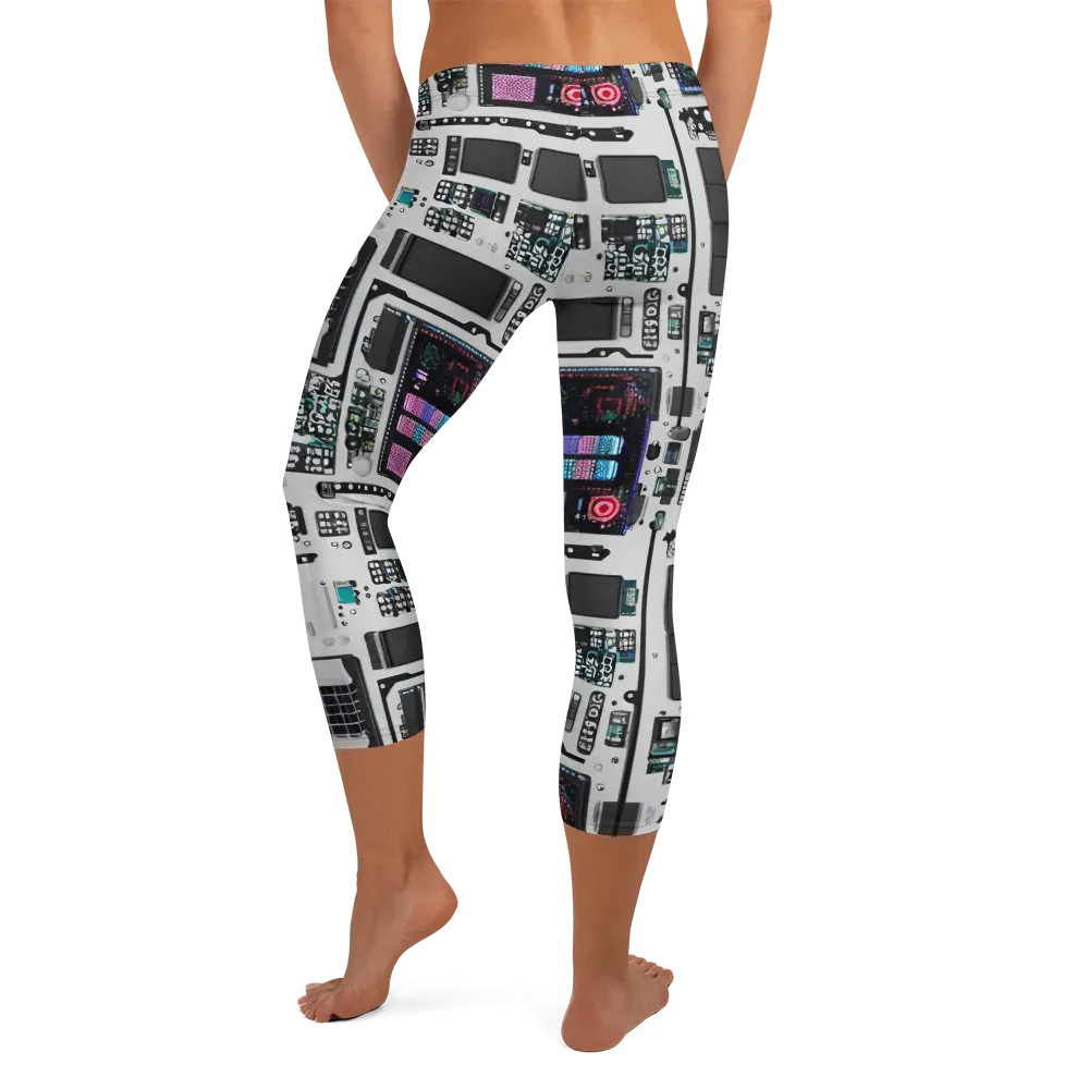 Wired Wonders on Capri Leggings — Back