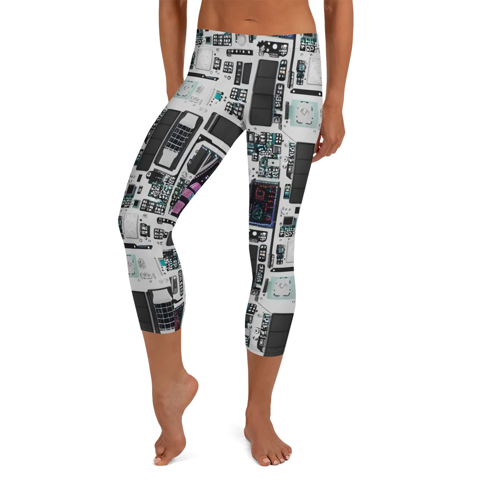 Wired Wonders on Capri Leggings — Front