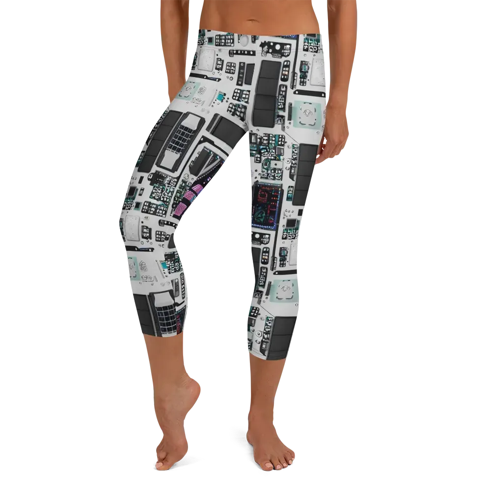 Wired Wonders on Capri Leggings — Front