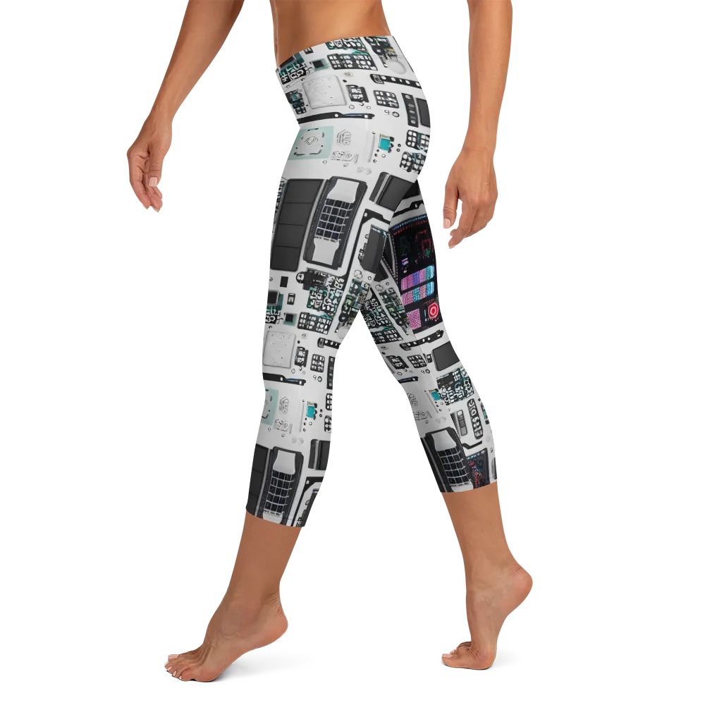 Wired Wonders on Capri Leggings — Left