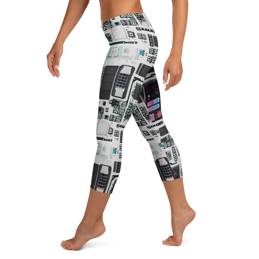 Wired Wonders on Capri Leggings — Left