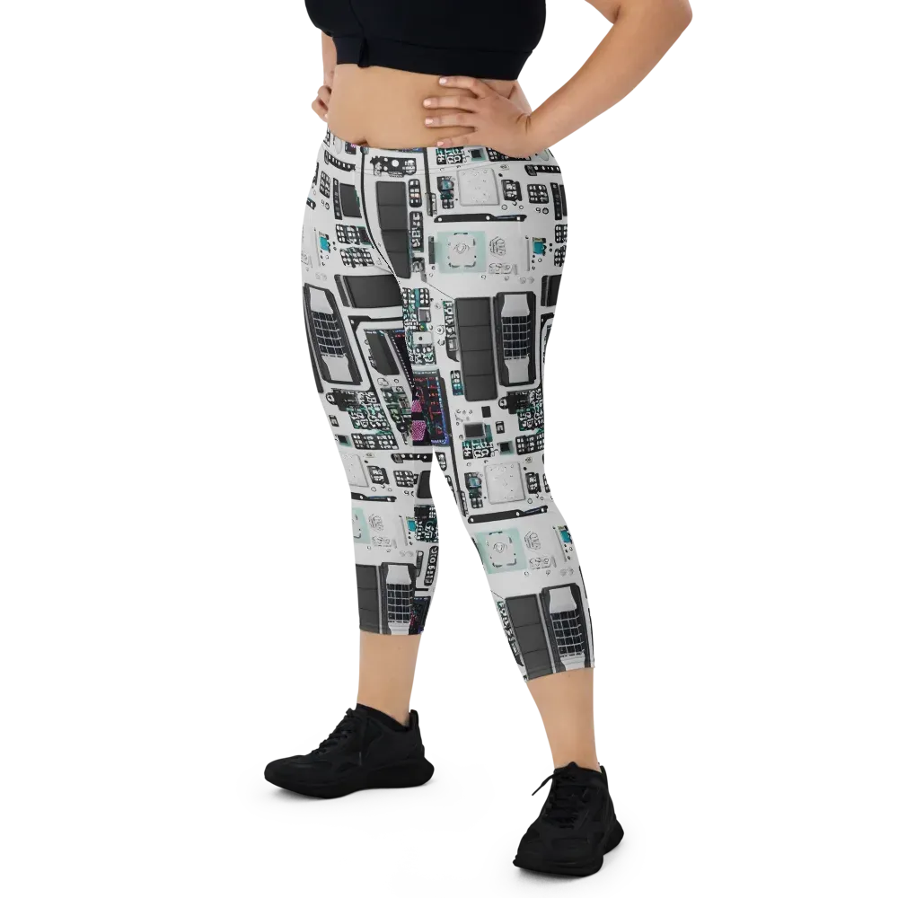 Wired Wonders on Capri Leggings — Front