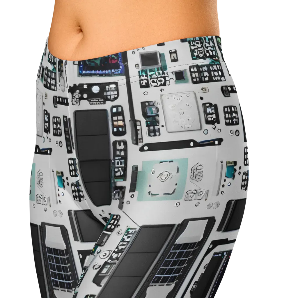 Wired Wonders on Capri Leggings — Zoomed-in