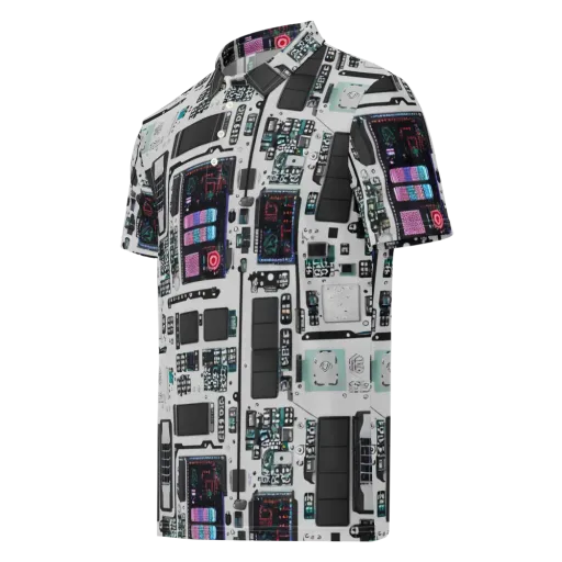 Wired Wonders on a Men's Slim Fit Polo Shirt