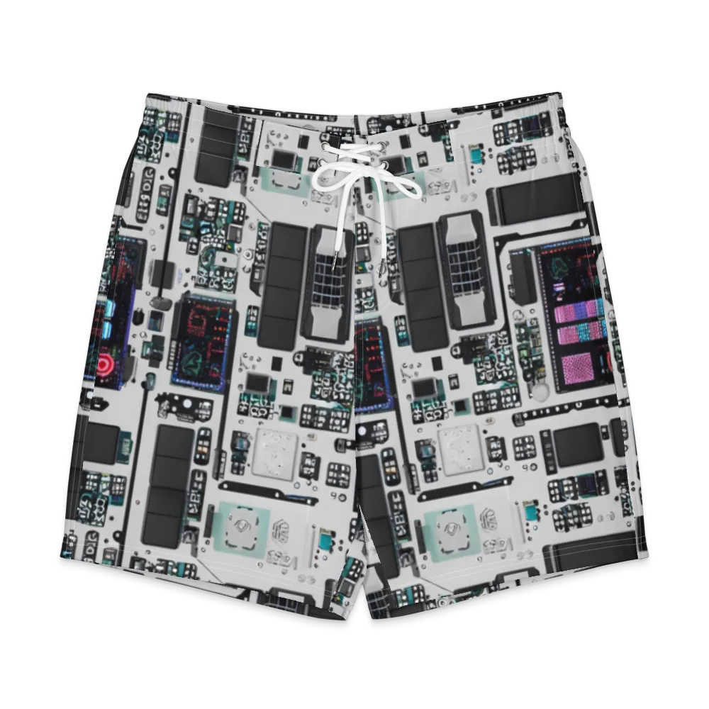 Wired Wonders on Men's Board Shorts — Front