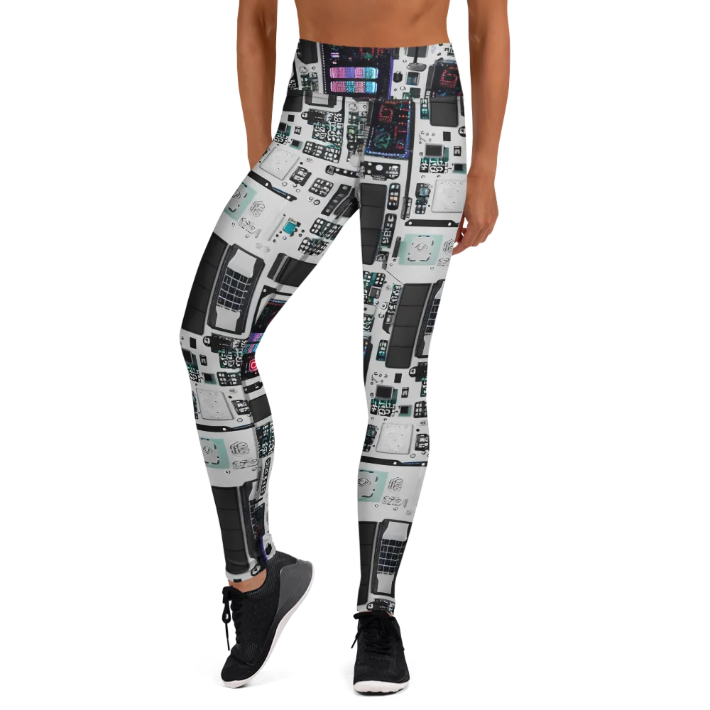 Wired Wonders on Yoga Leggings — Front