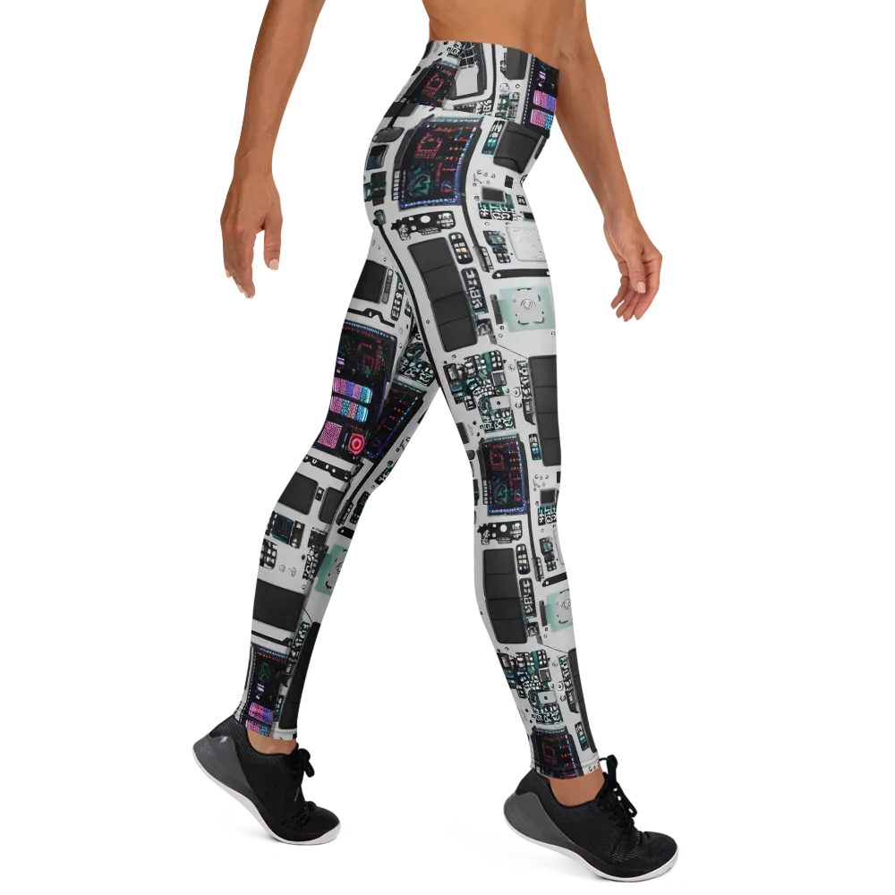 Wired Wonders on Yoga Leggings — Right
