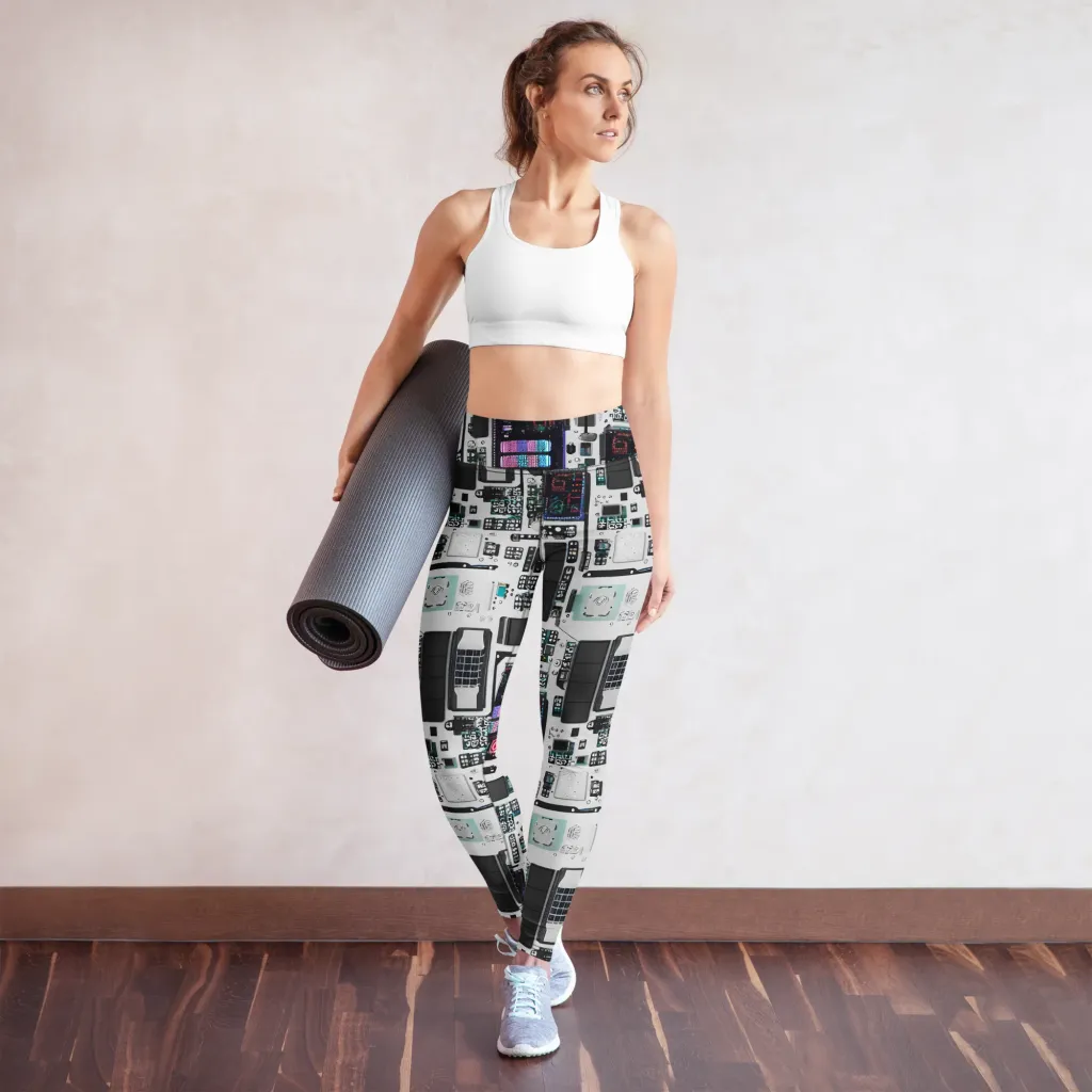 Wired Wonders on Yoga Leggings — Front