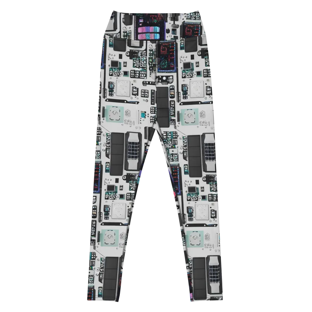 Wired Wonders on Yoga Leggings — Front