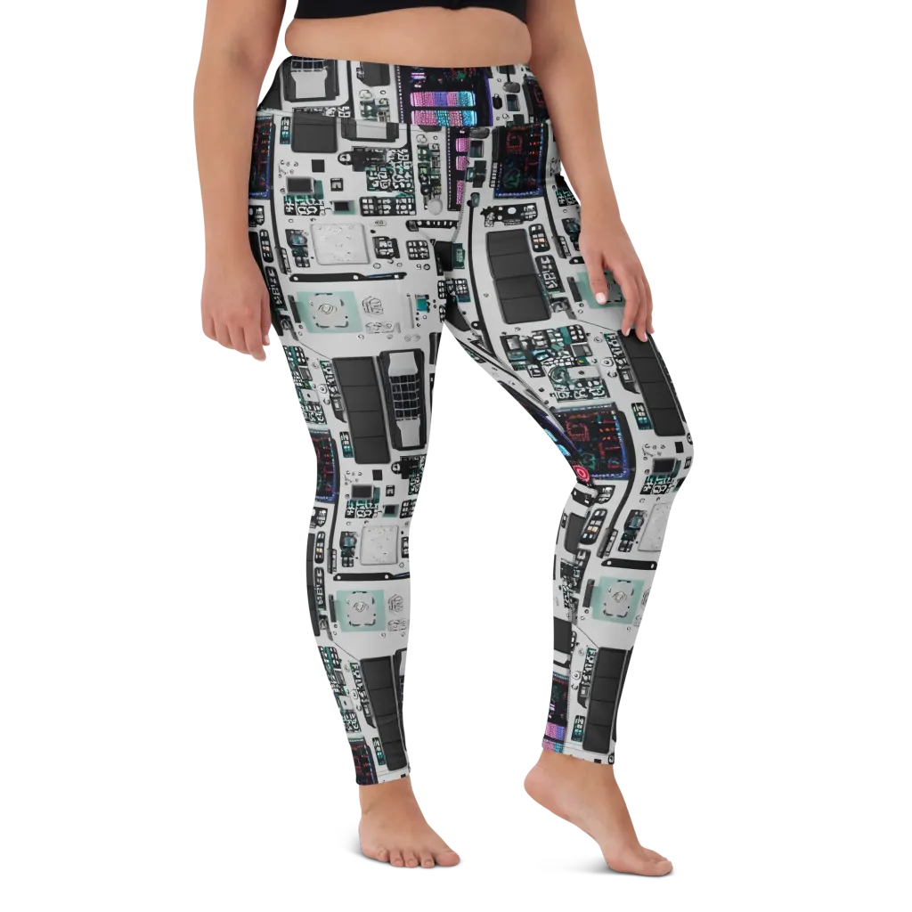 Wired Wonders on Yoga Leggings — Front