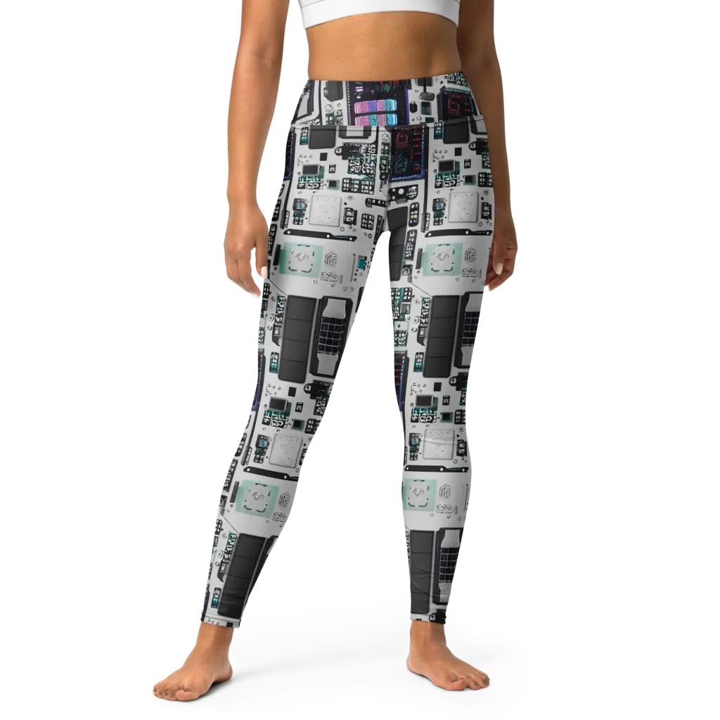 Wired Wonders on Yoga Leggings — Front