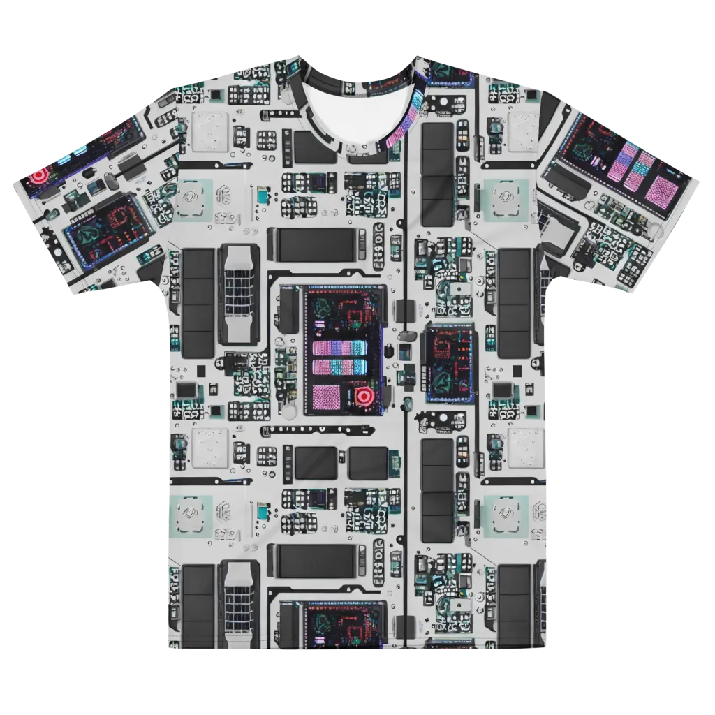 Wired Wonders on Men's Cotton Crew Neck T-Shirt — Front