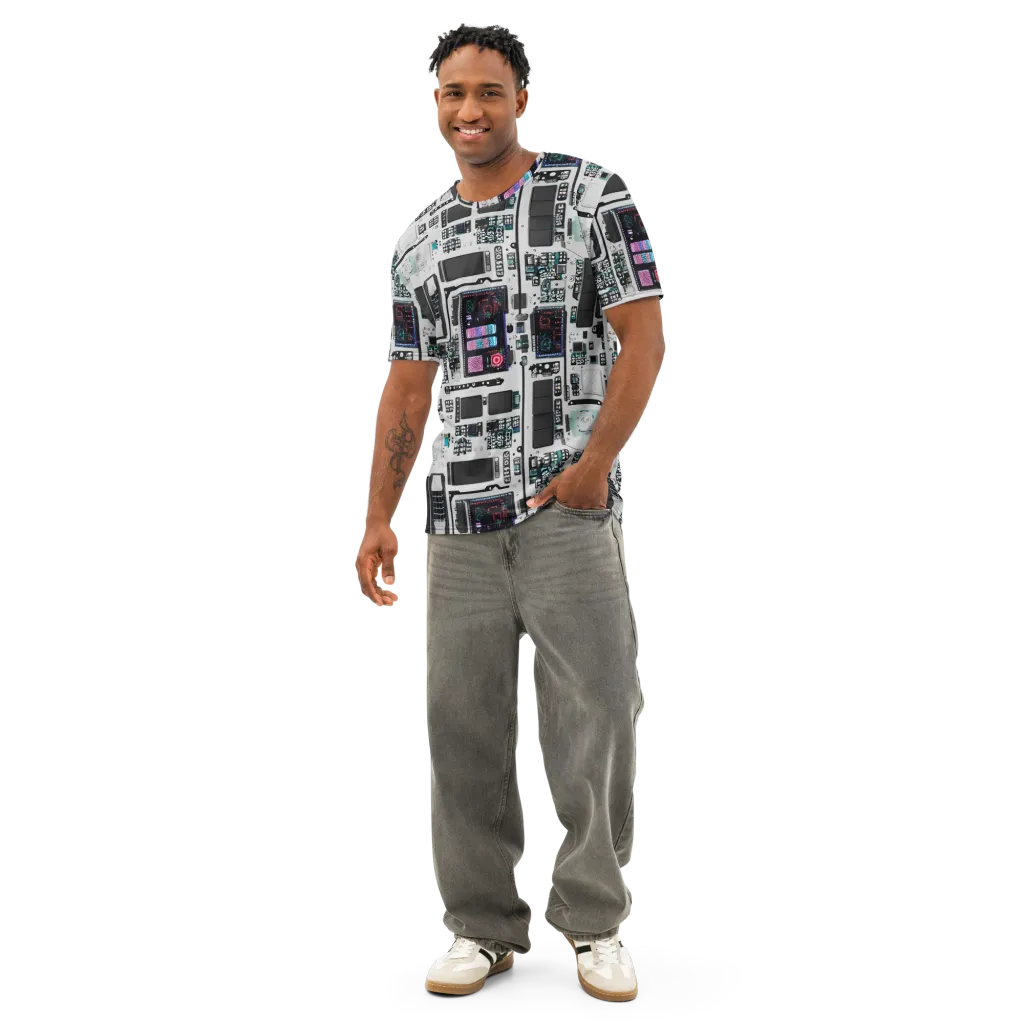 Wired Wonders on Men's Cotton Crew Neck T-Shirt — Front