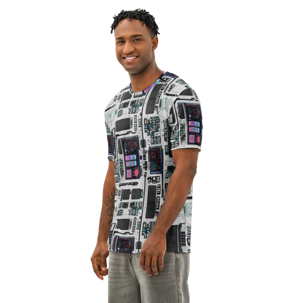 Wired Wonders on Men's Cotton Crew Neck T-Shirt — Left Front