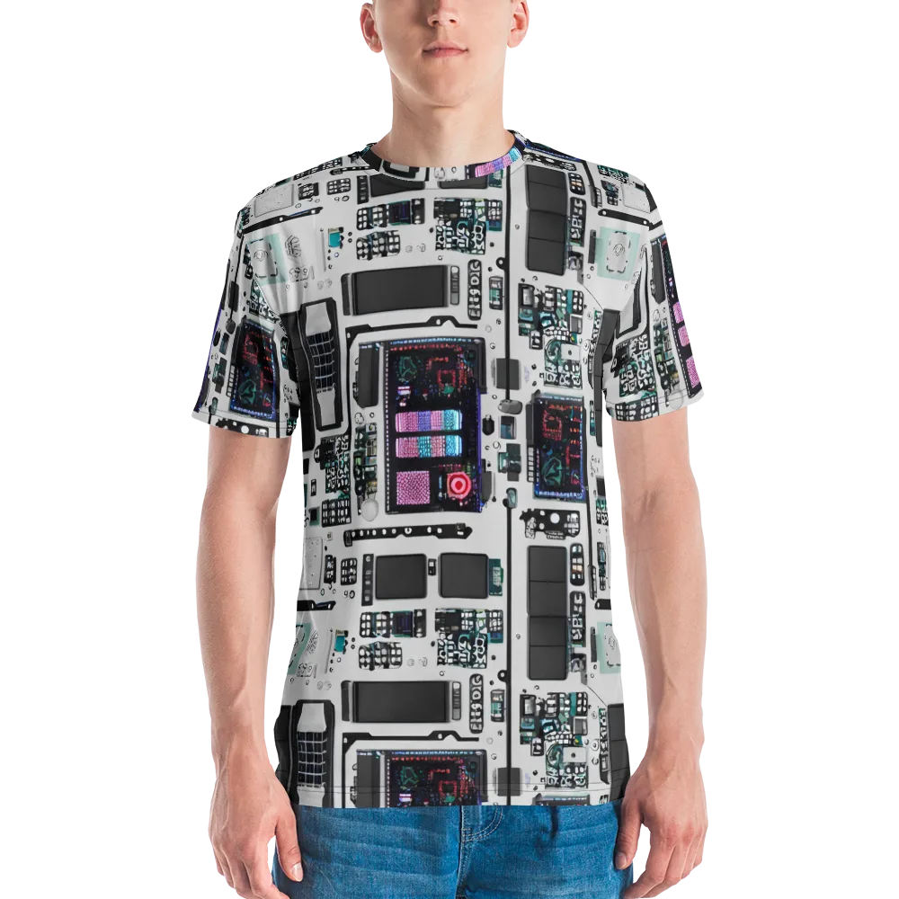 Wired Wonders on Men's Crew Neck T-Shirt — Front