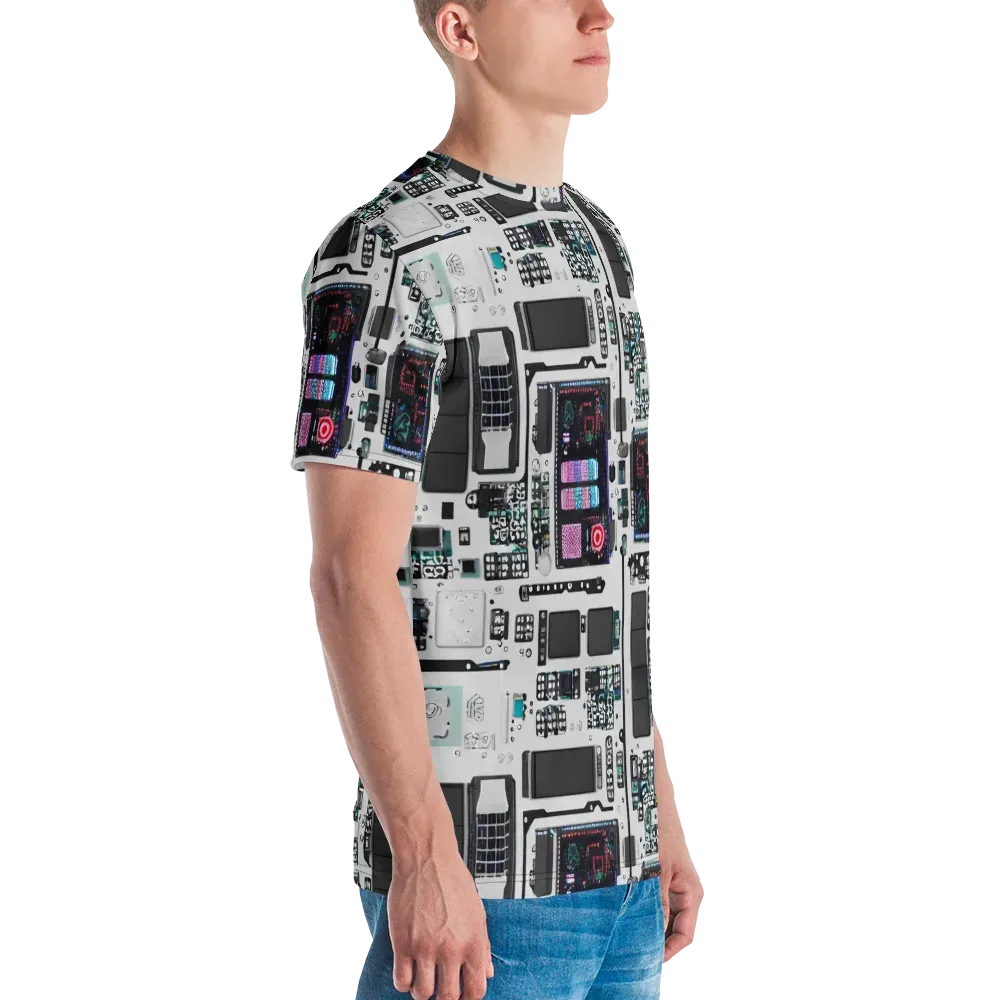 Wired Wonders on Men's Crew Neck T-Shirt — Right