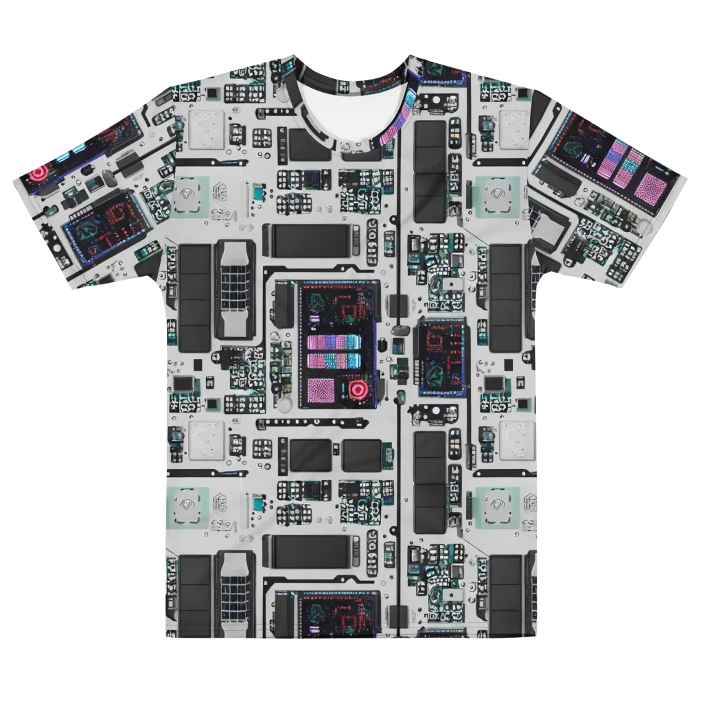 Wired Wonders on Men's Crew Neck T-Shirt — Front