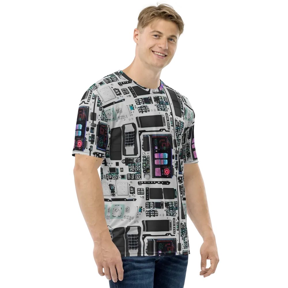 Wired Wonders on Men's Crew Neck T-Shirt — Right
