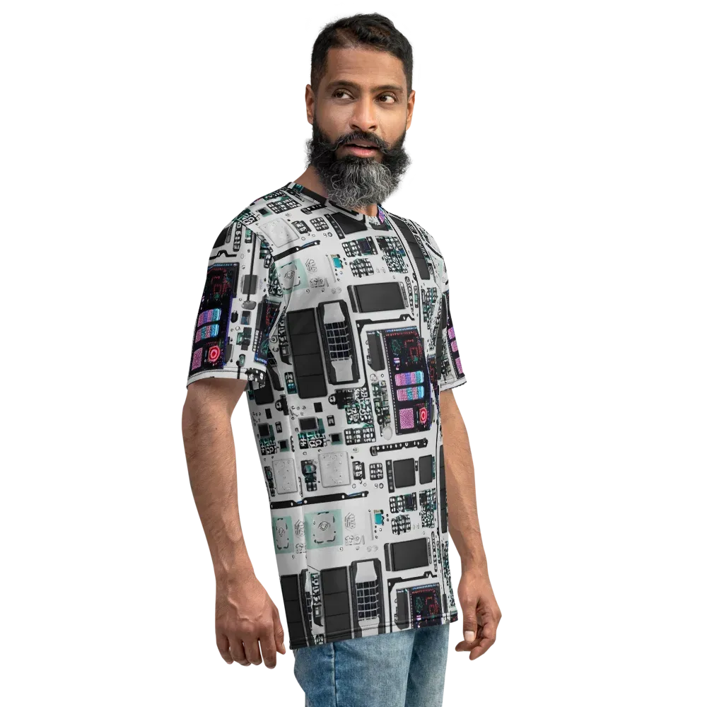 Wired Wonders on Men's Crew Neck T-Shirt — Right