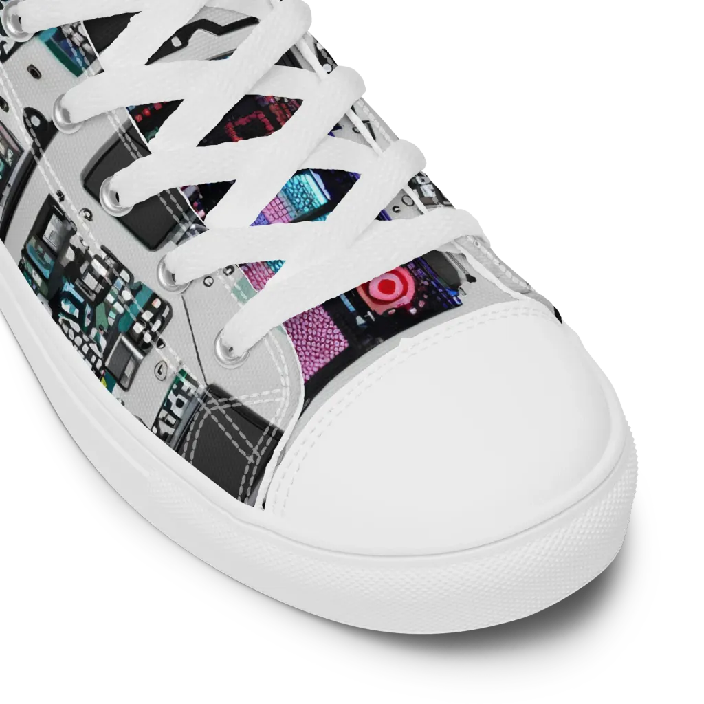 Wired Wonders on Men's High Top Canvas Shoes — Product details