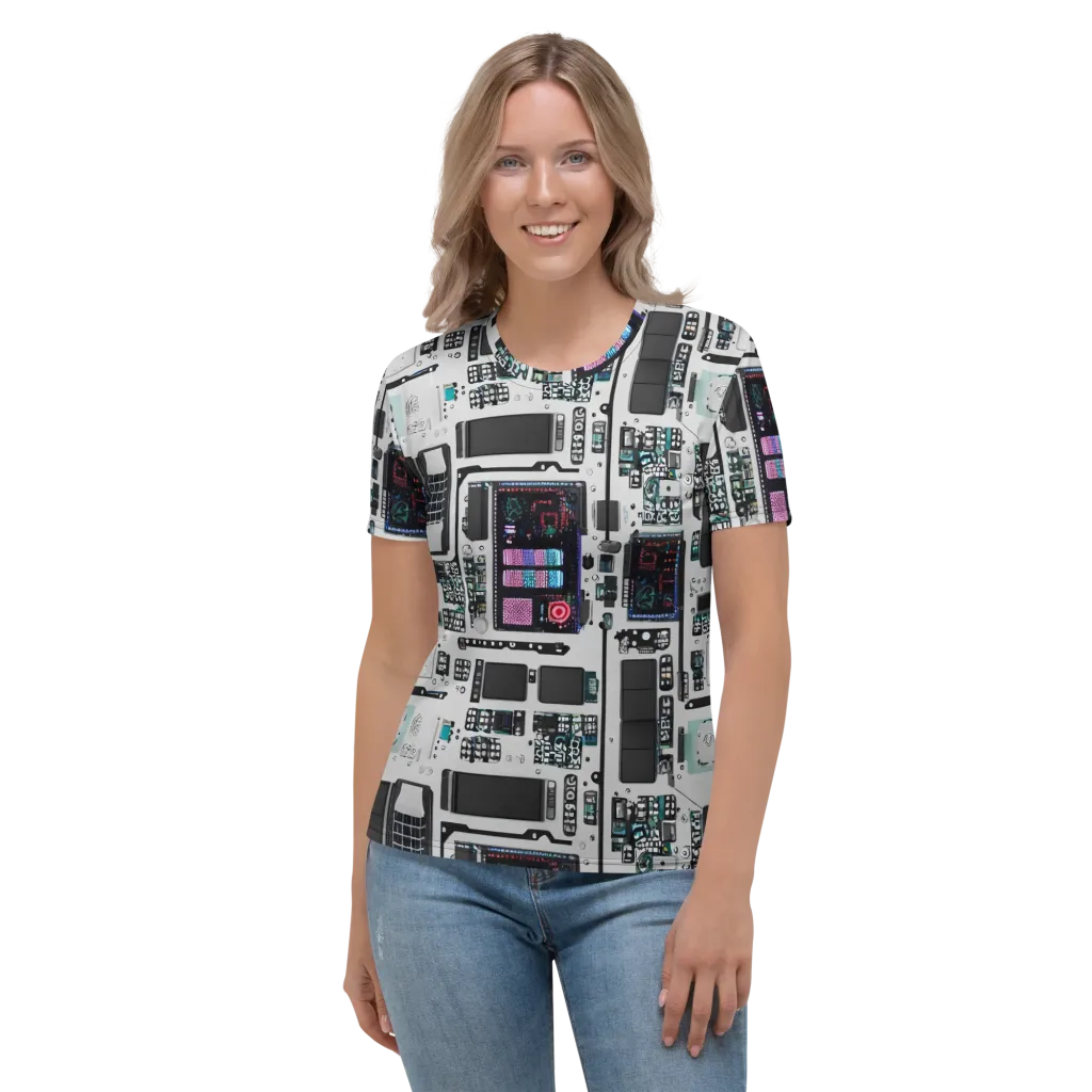 Wired Wonders on Women's Crew Neck T-Shirt — Front