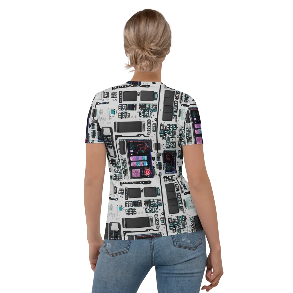 Wired Wonders on Women's Crew Neck T-Shirt — Back